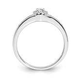 10k White Gold 1/5 carat Lab Grown Diamond VS/SI+ G+ Complete Cluster Engagement Ring